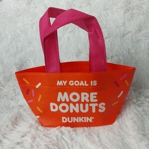 Dunkin' Donuts 2026 My Goal Is More Donuts Mini Reusable Tote Bag